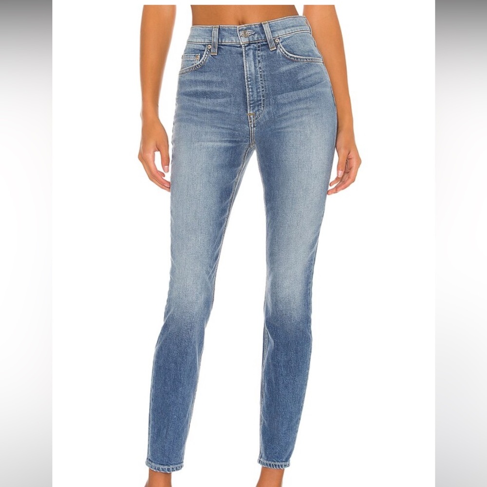 GRLFRND Kendal High Rise Stretch in Liberty Raw Edge Hem